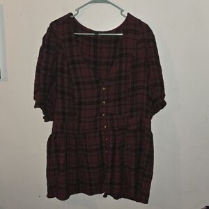 Torrid Purple Plaid Shirt